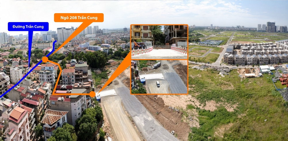 Đường tạm kết nối khu đô thị Starlake tới đường Hoàng Quốc Việt